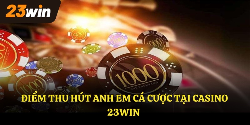 Điểm thu hút anh em cá cược tại CASINO 23WIN 